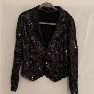 Betsy Johnson Vintage Sequin Black Jacket